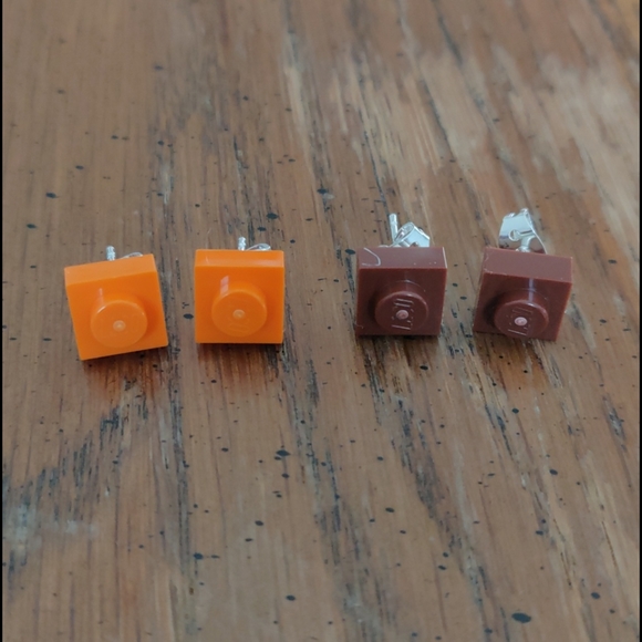 🎉3X HP🎉 Lego stud earrings - Picture 7 of 7
